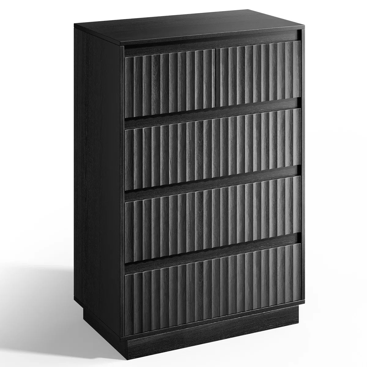 KOLIGEY 5-Drawer Dresser 27.5"W Single Dresser With Waveform Fluted Panel
