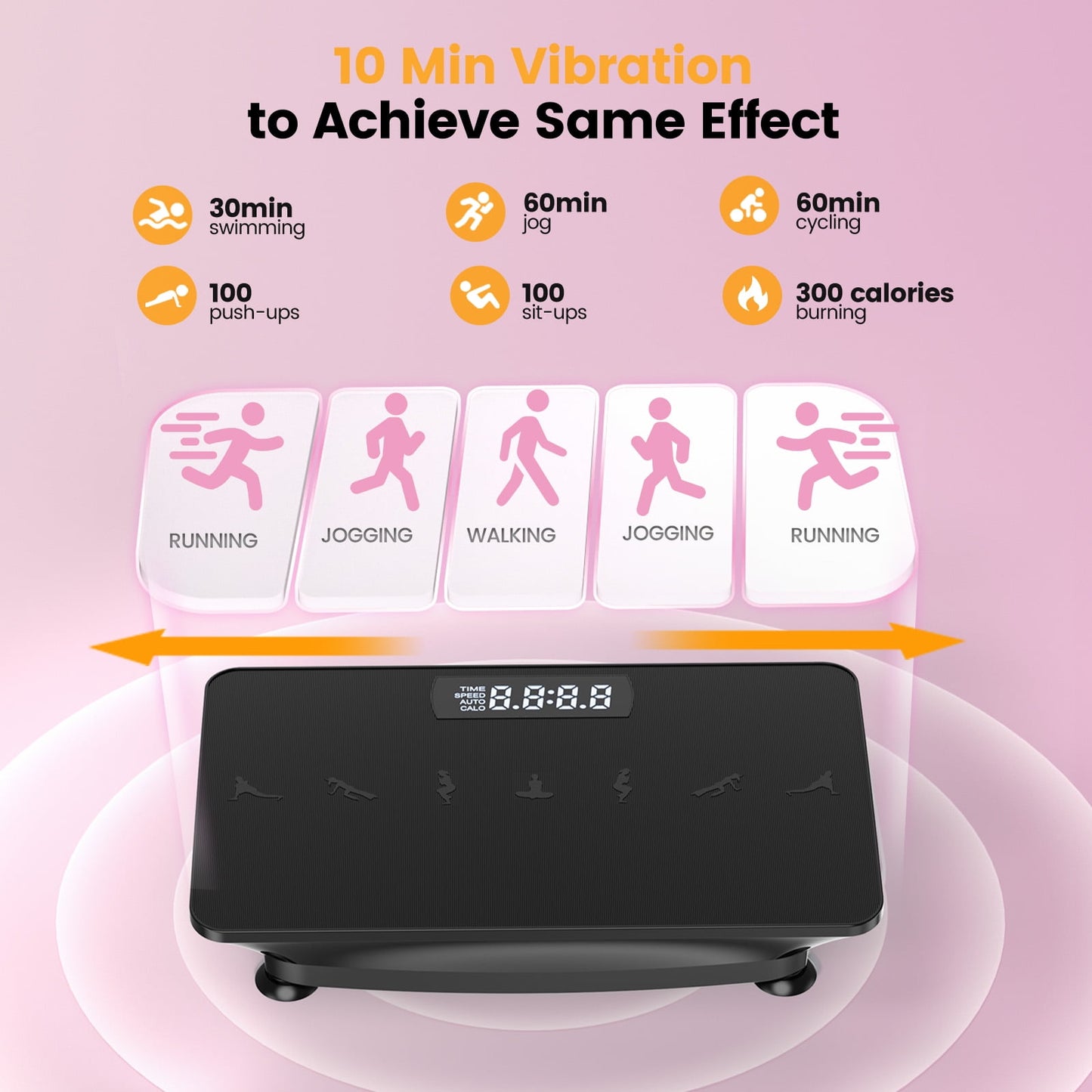 Feierdun Vibration Plate Exercise Machine, Power Waver Vibration Plate Platform Whole Body Vibration Plate Machine Helps Weight Loss