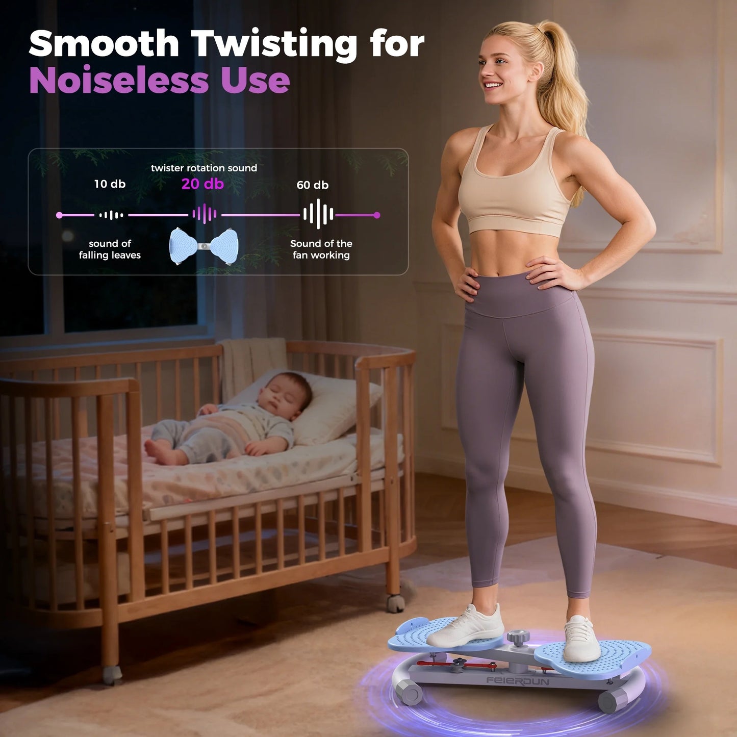 Exercise Twist Boards for Home Workout,Waist Twister Machine Exercise,Balance Board for Foot Massage and Weight Loss (Pink)