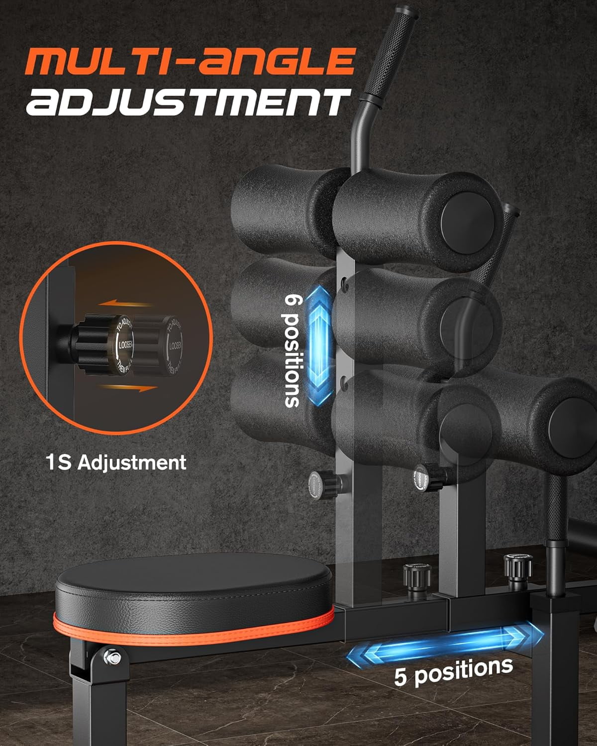 Feierdun Adjustable Seated Calf Raise Machine with Band Pegs and Bicep Curl Handle for Leg Training and Exercise - Home Gym Equipment