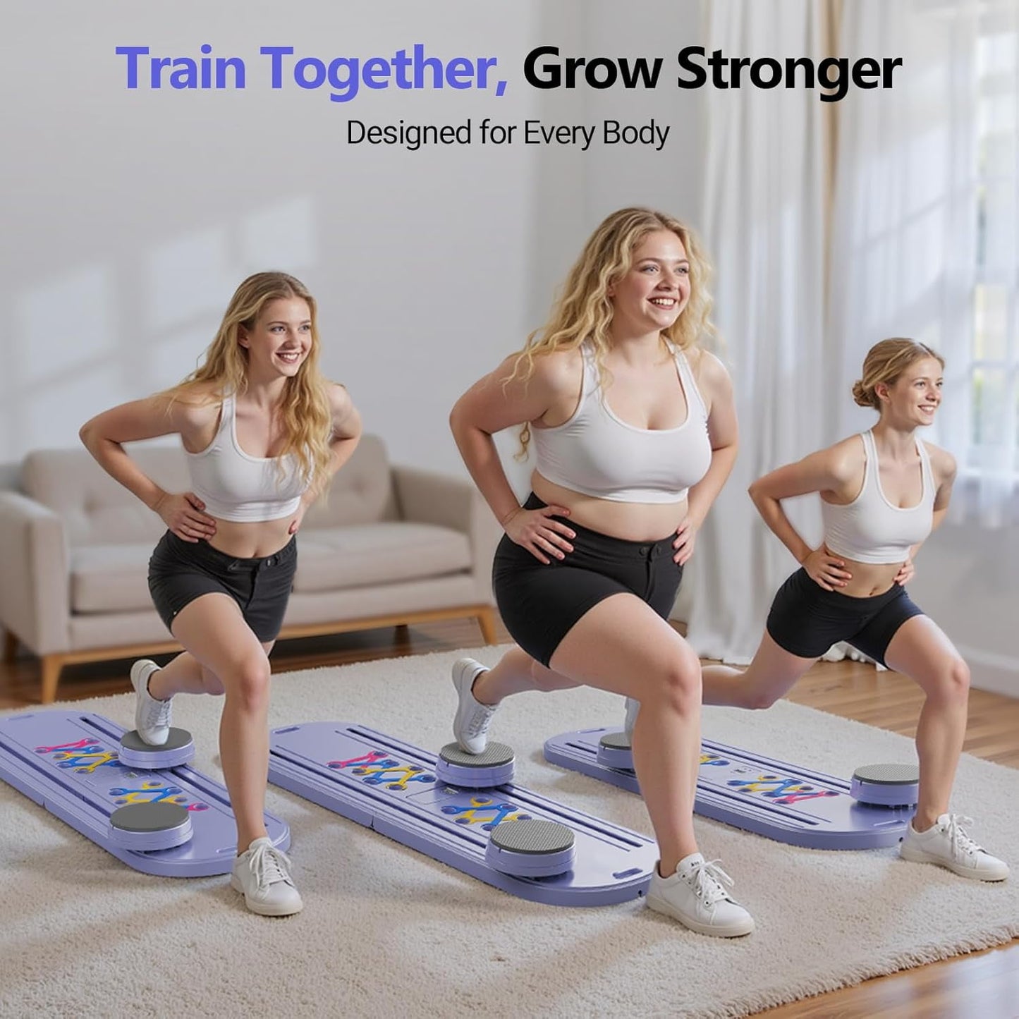 Multifunctional Fitness Board With Automatic Rebound, Core Training Ab Roller, Foldable Workout Machines - Full Body Workout Equipment, Home Pilates