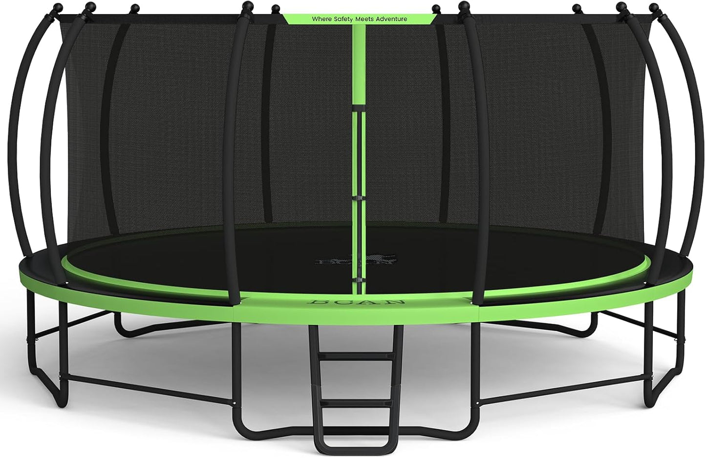BCAN Recreational Trampoline with Enclosure for Kids Adults, ASTM Approved, Outdoor Trampolines with Ladder for Kids