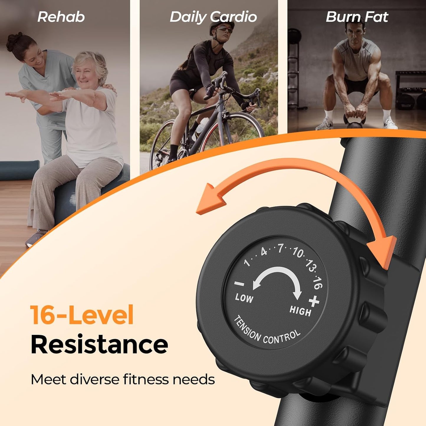 YOSUDA PRO Recumbent Exercise Bike for Home, Recumbent Stationary Bike for Seniors with 16 Level Resistance, Smart Workout APP, Magnetic Recumbent Bike for Adults