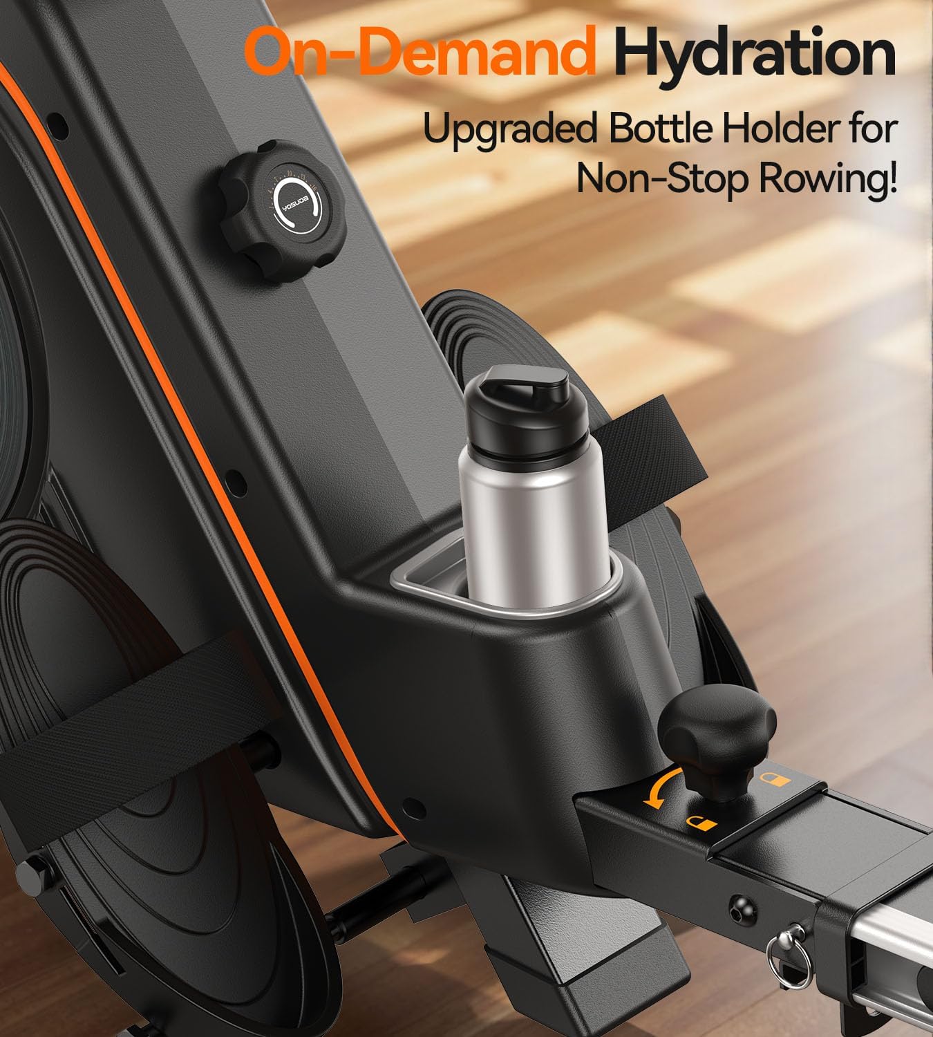 YOSUDA Magnetic Rowing Machine for Home - Rower Machine Use with Bluetooth, App Supported, Rowing Machine for Taller Power Athletes