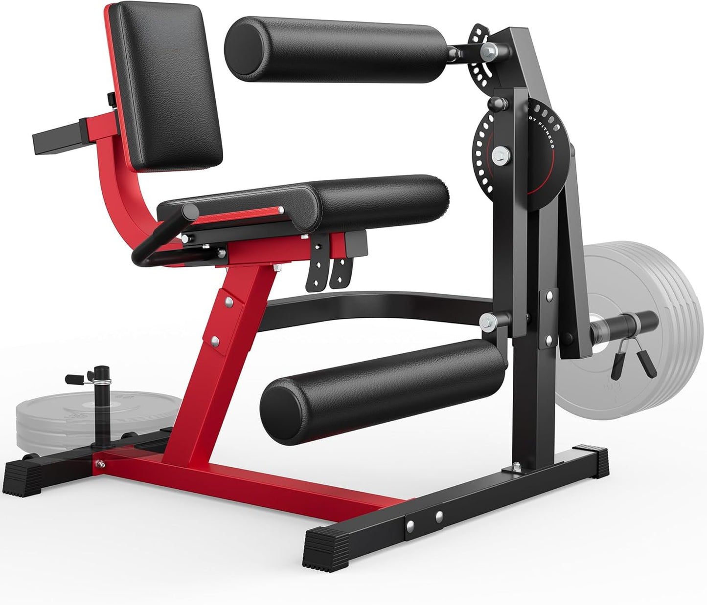 Leg Extension and Curl Machine, Lower Body Special Leg Machine, Adjustable Leg Exercise with Plate Loaded, Leg Rotary Extension for Thigh, Home Gym Weight Machine