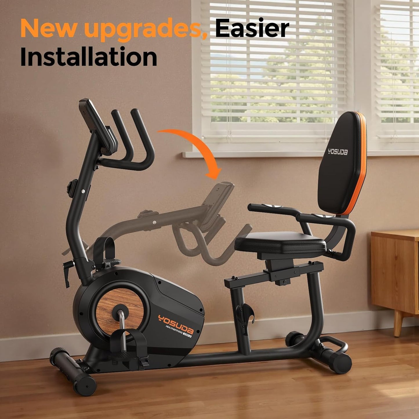 YOSUDA PRO Recumbent Exercise Bike for Home, Recumbent Stationary Bike for Seniors with 16 Level Resistance, Smart Workout APP, Magnetic Recumbent Bike for Adults