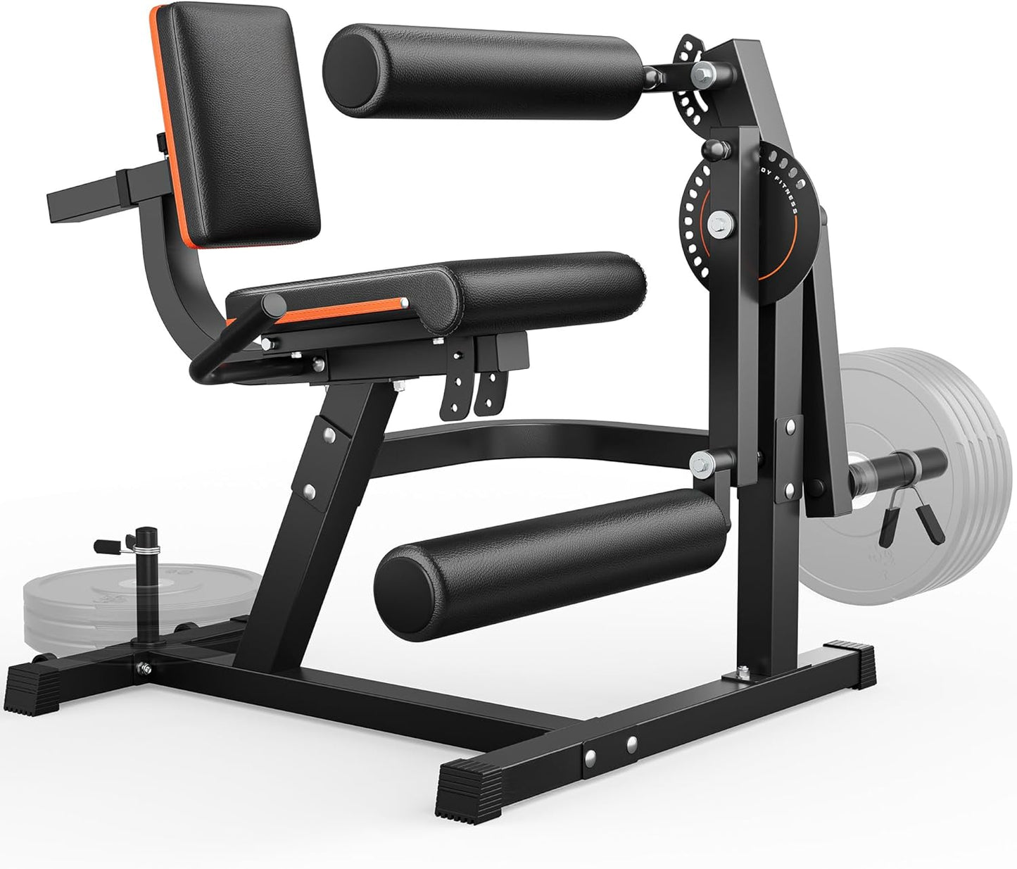 Leg Extension and Curl Machine, Lower Body Special Leg Machine, Adjustable Leg Exercise with Plate Loaded, Leg Rotary Extension for Thigh, Home Gym Weight Machine