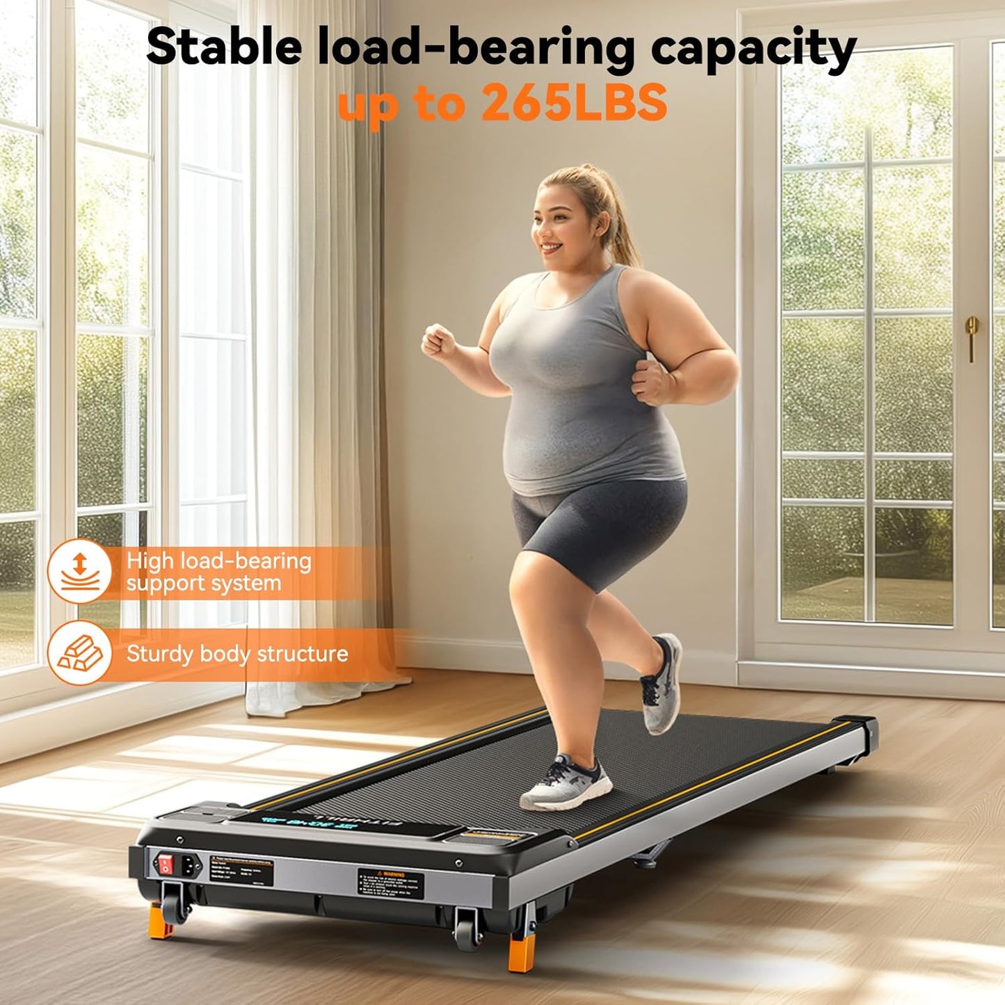 Walking Pad Treadmill with Incline, 2.5 HP Under Desk Treadmill for Home Office Small Spaces, 3 in 1 Walking pad with Handle bar