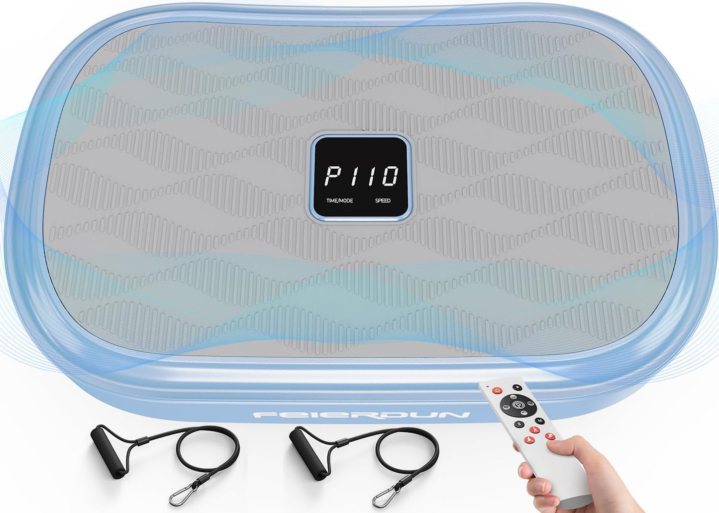 FEIERDUN Vibration Plate Exercise Machine, Whole Body Workout Vibrate Platform, 9 Modes Vibration Plate for Lymphatic Drainage Weight Loss Shaping Toning Wellness