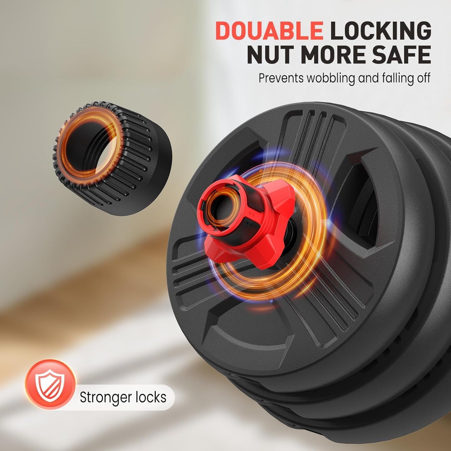 Adjustable Dumbbells,80lbs Free Weights Dumbbells Convertible 2 or 3 in 1 Set Used as Barbell, Kettlebells, A Pair of Lightweight for Home Gym