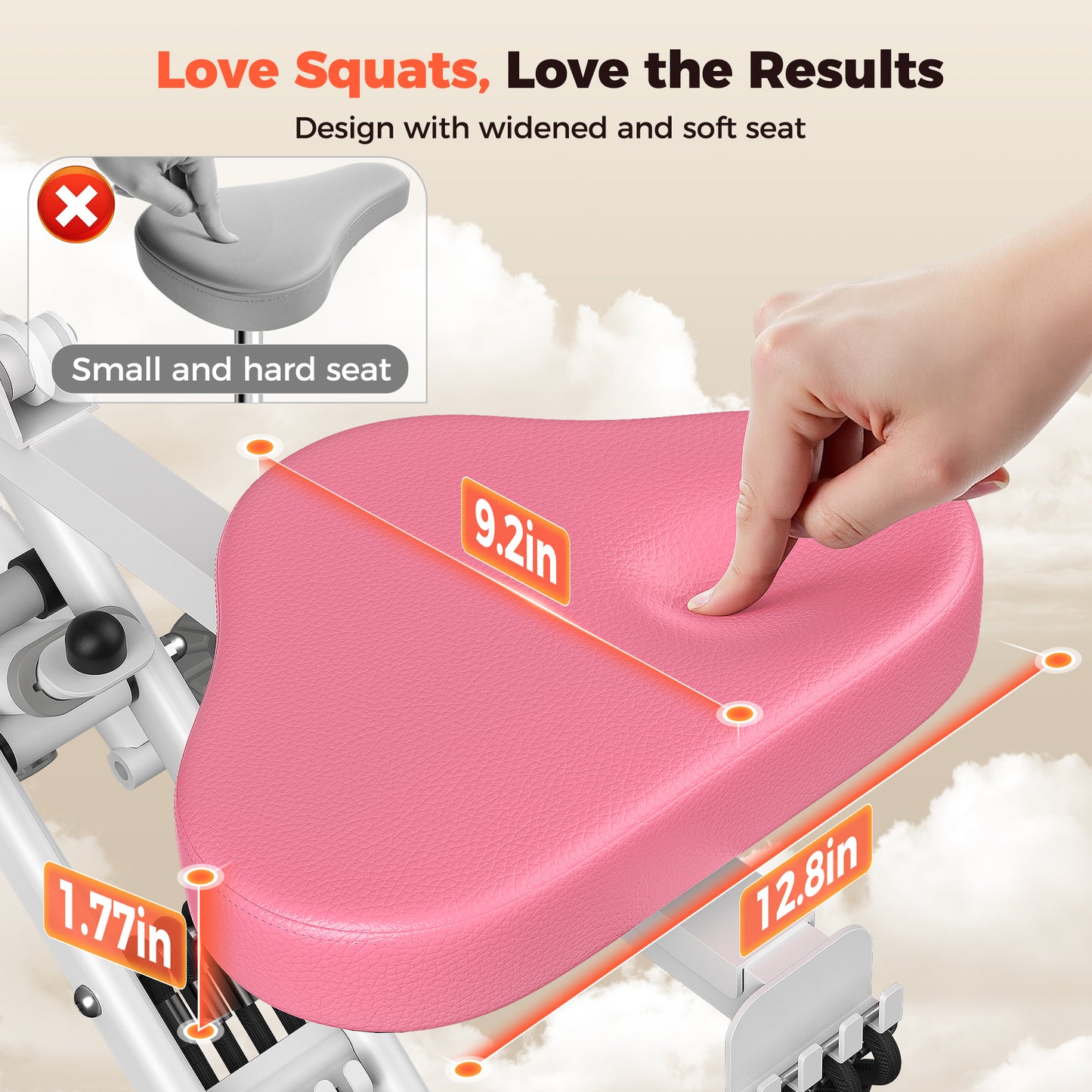 FLYBIRD Squat Machine-2 in 1 Squat Rowing Machine for Glutes Trainer & Leg Home Workout