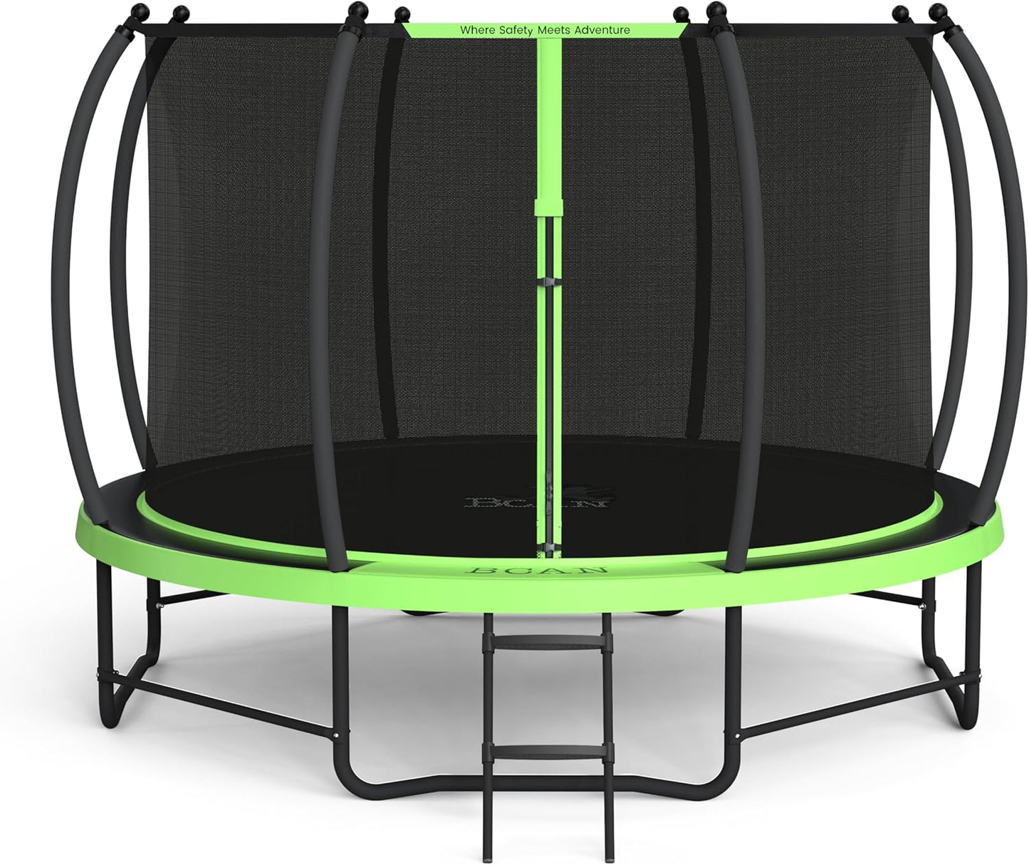 BCAN Recreational Trampoline with Enclosure for Kids Adults, ASTM Approved, Outdoor Trampolines with Ladder for Kids
