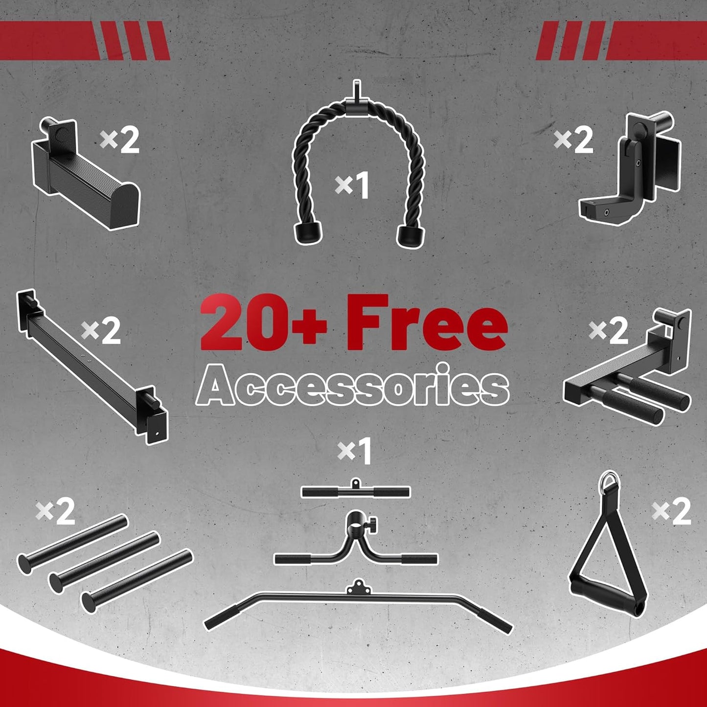 ARMAC Power Cage,Power Rack with LAT Pulldown,Multi-Function Training Attachments for Home Gym Fitnees Equipment,1500LBS