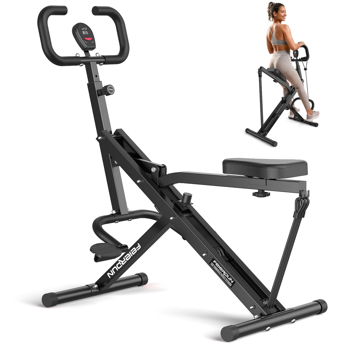 Squat Assist Trainer, 330lbs Foldable with Adjustable 4 Resistance Bands