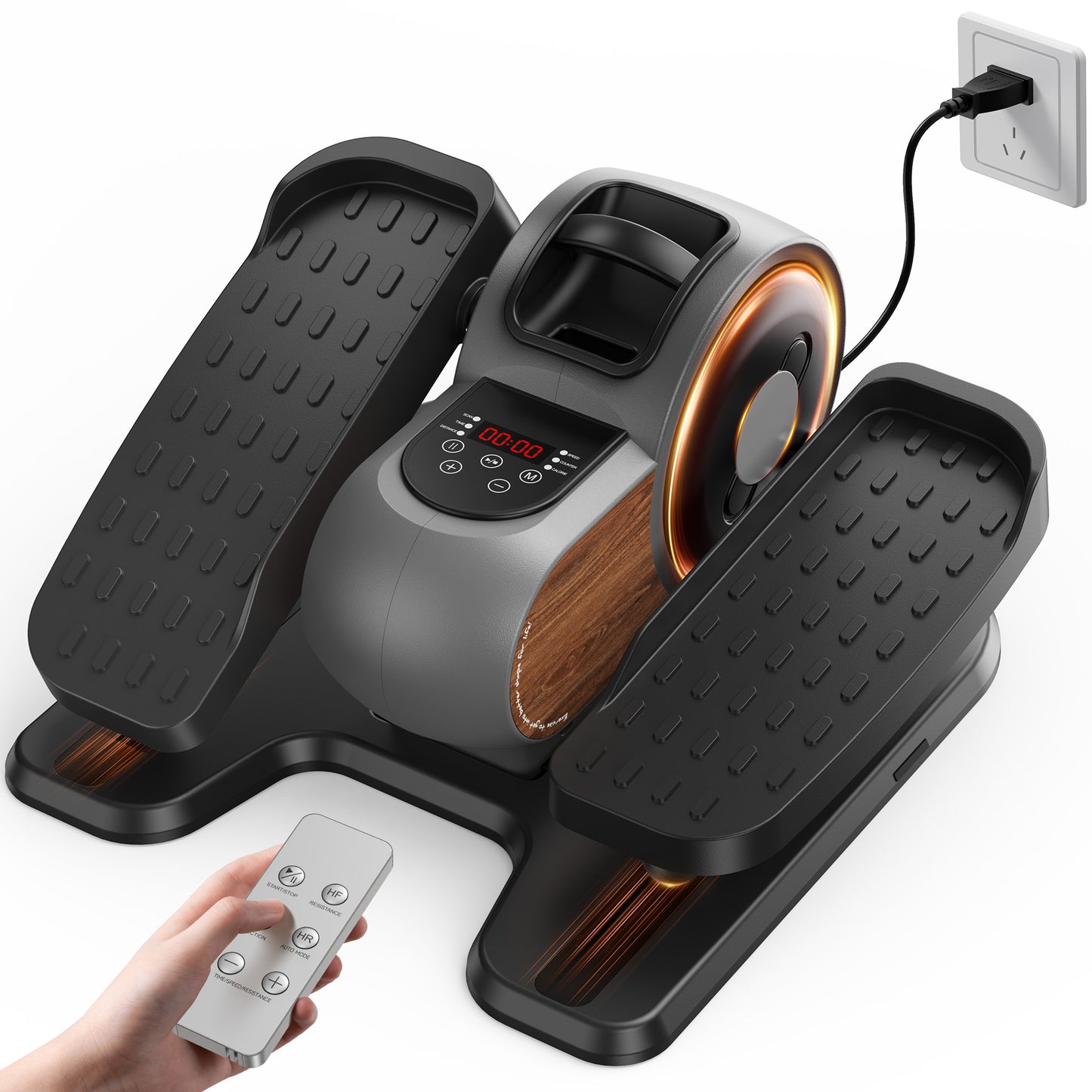 YOSUDA Under Desk Elliptical Machine, Elliptical Leg Exerciser Portable Electric Seated Pedal Exerciser