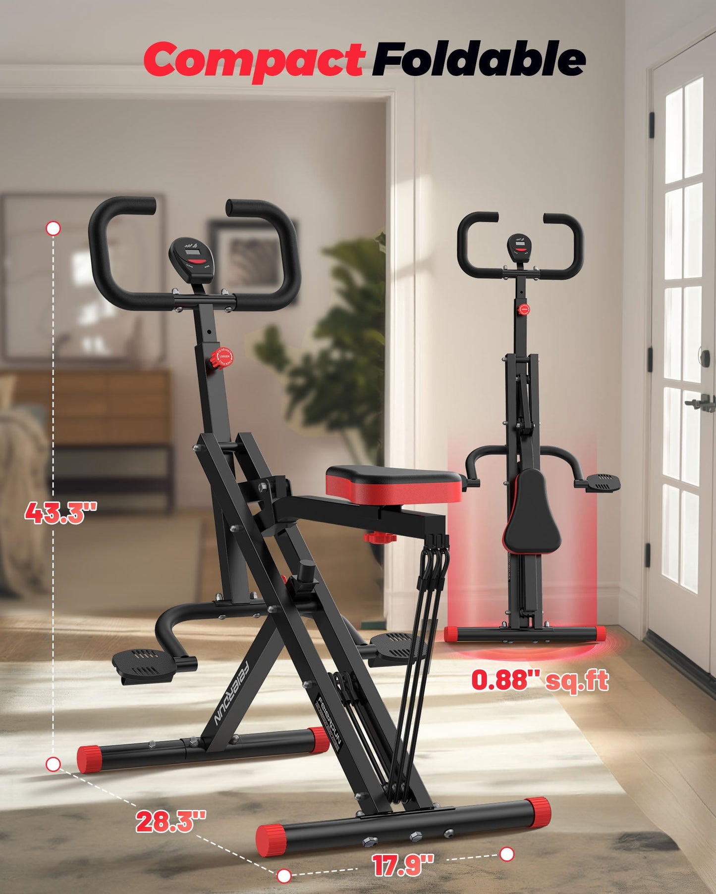 Squat Assist Trainer, 330lbs Foldable with Adjustable 4 Resistance Bands