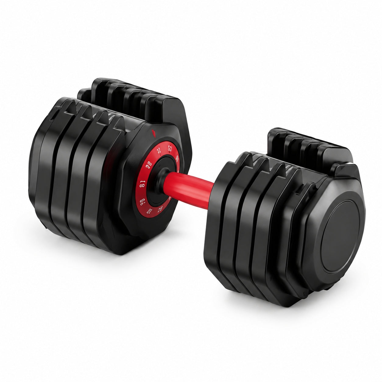 FED Fitness 55LB Adjustable Dumbbells Single,15LB to 55LB Hex Adjustable Dumbbells of 2 Anti-Slip Handle, Suitable for Home Gym Exercise Equipment