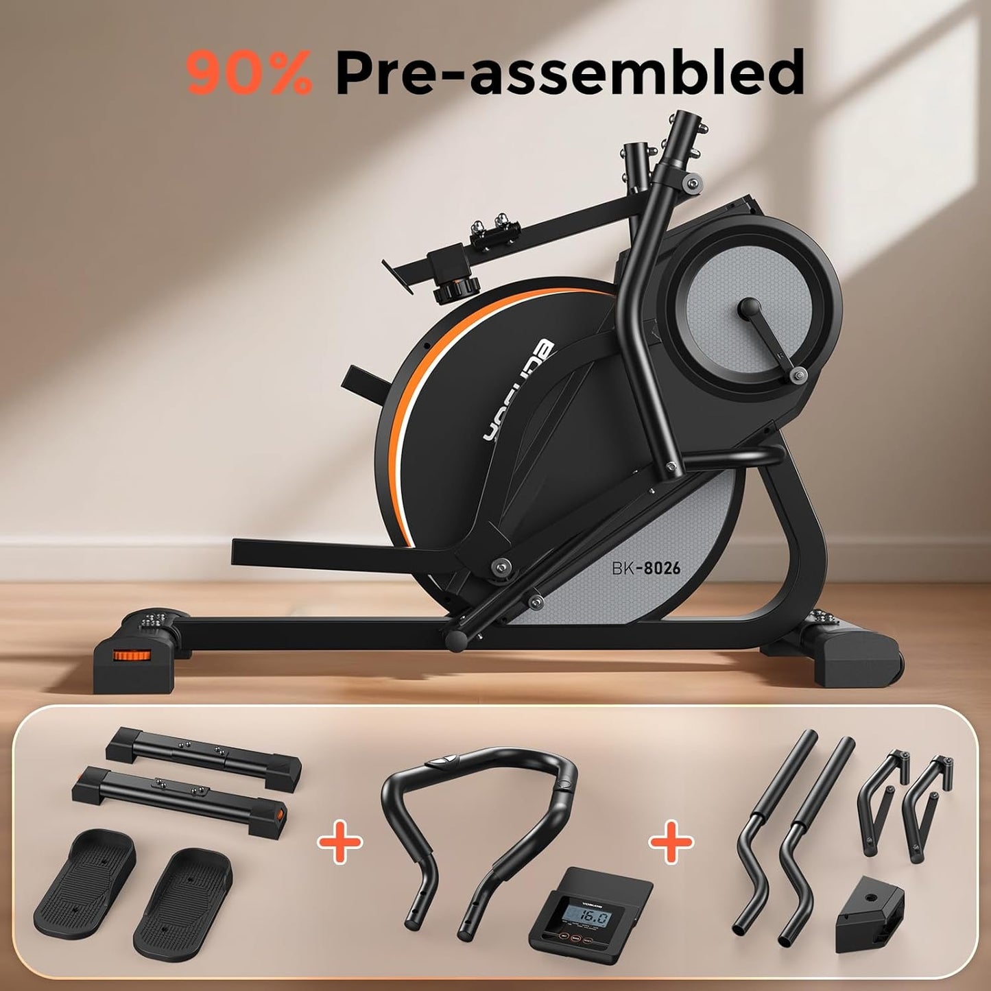 YOSUDA Elliptical Exercise Machine, 3-in-1 Elliptical Machine for Home, Quiet Magnetic System