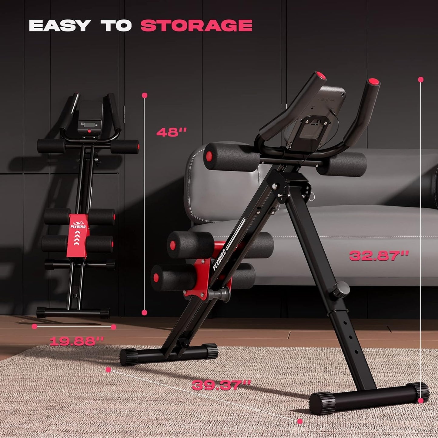 FLYBIRD Adjustable Ab Workout Equipment, Full Body Strength Training (Copy) (Copy) (Copy)