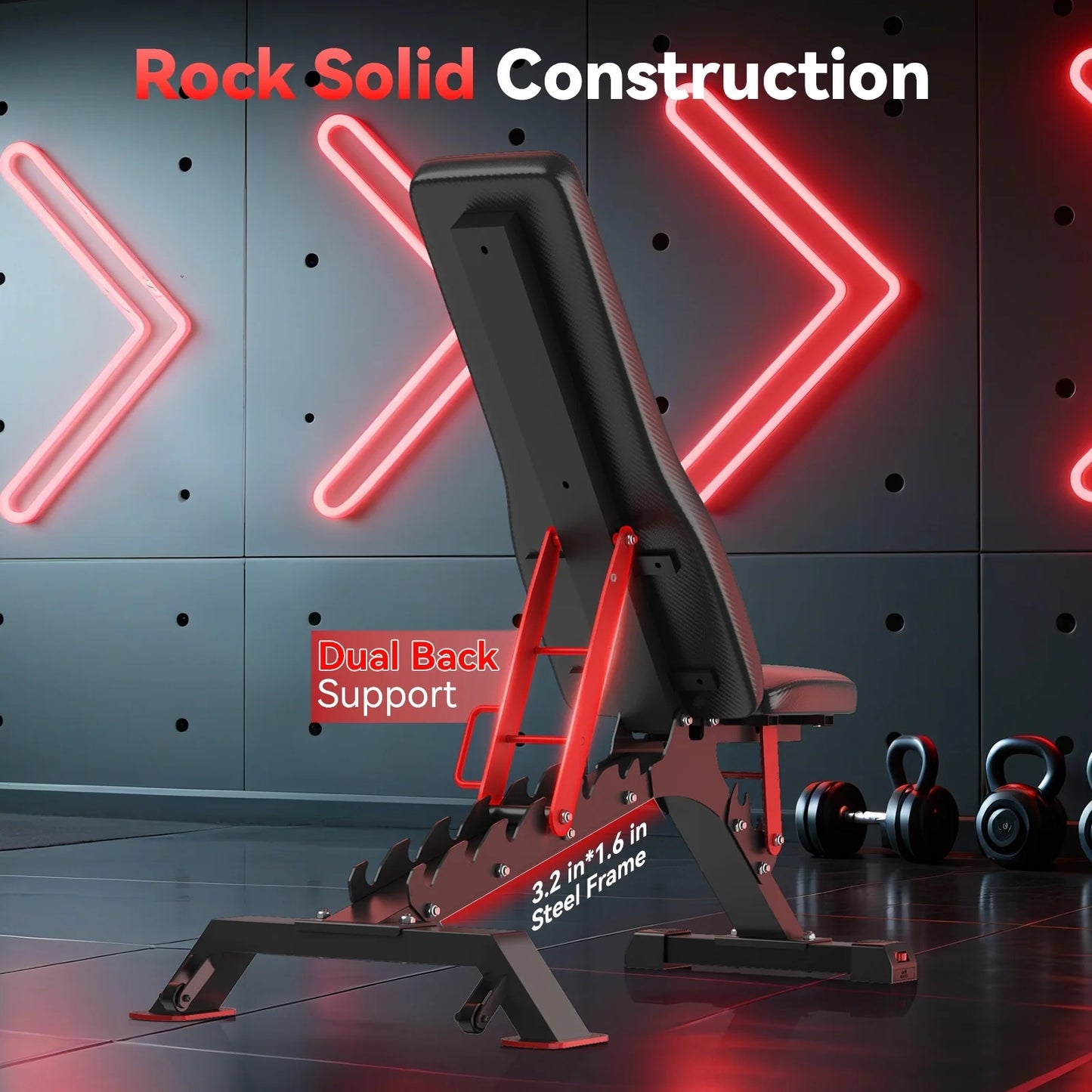 FLYBIRD Weight Bench, 1200LBS Weight Capacity Strength Training Bench Heavy-duty Adjustable Workout Bench