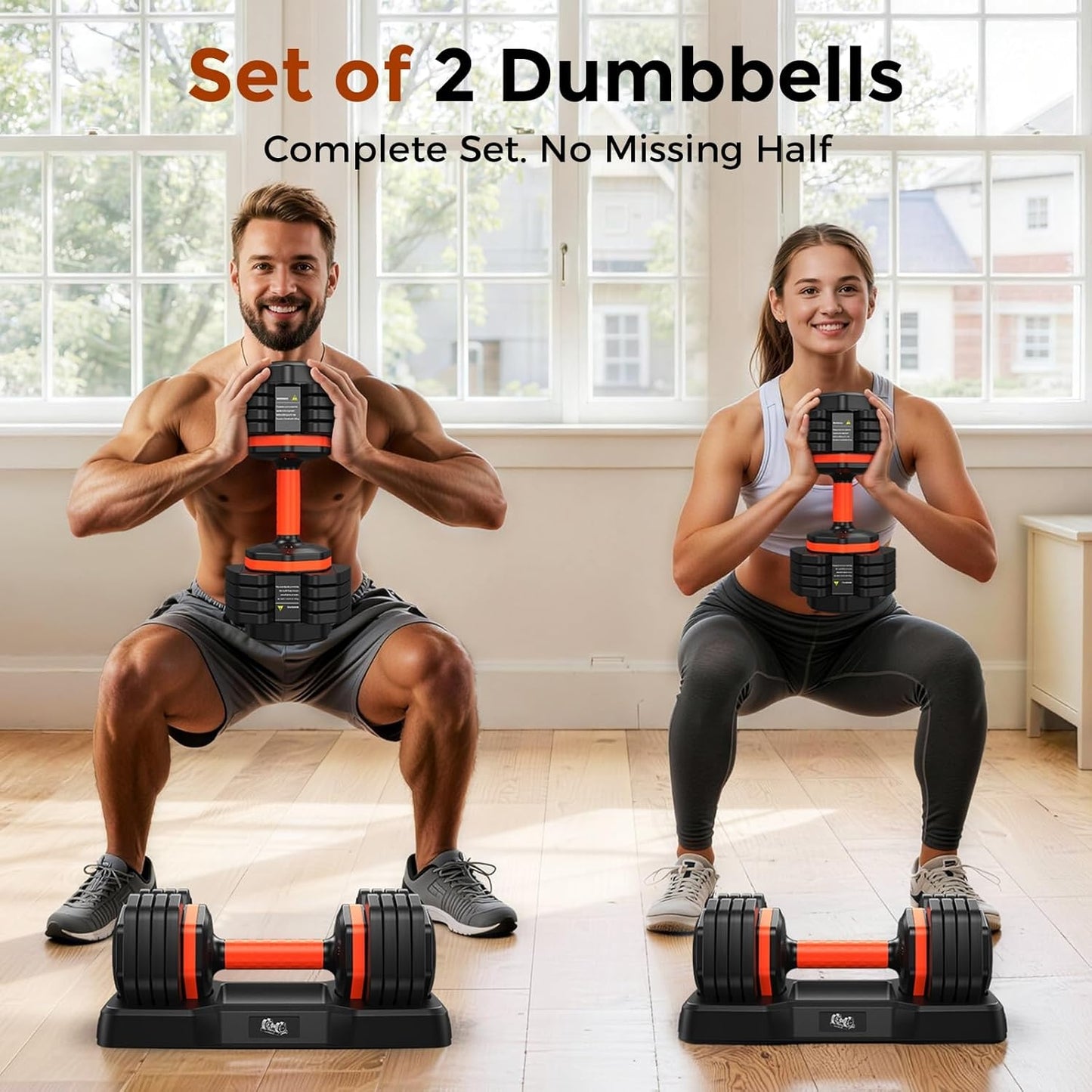 Adjustable Weight Bench and Dumbbell Set for Home Gym, 660LBS Capacity Workout Bench with Adjustable Dumbbell Set of 2, 25LBS Pair (Total 50LBS) with Storage Box for Full Body Workouts