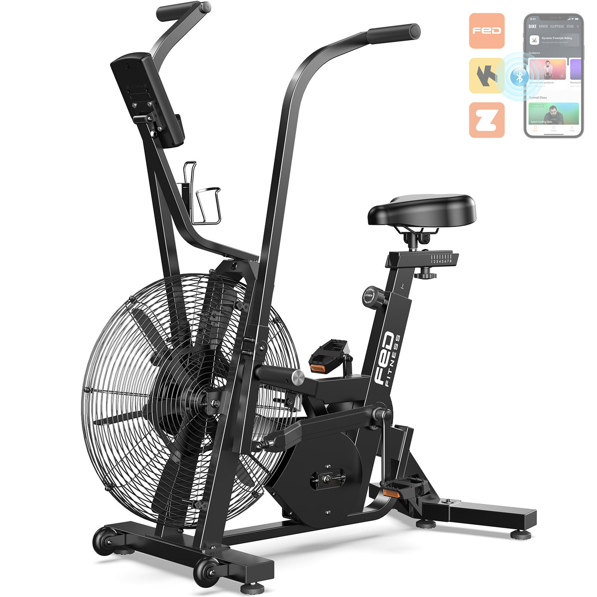 YOSUDA Air-Resistance Exercise Fan Bike, Air Bike with Dual Acction Handlebars&Dual-Layer Transmission System