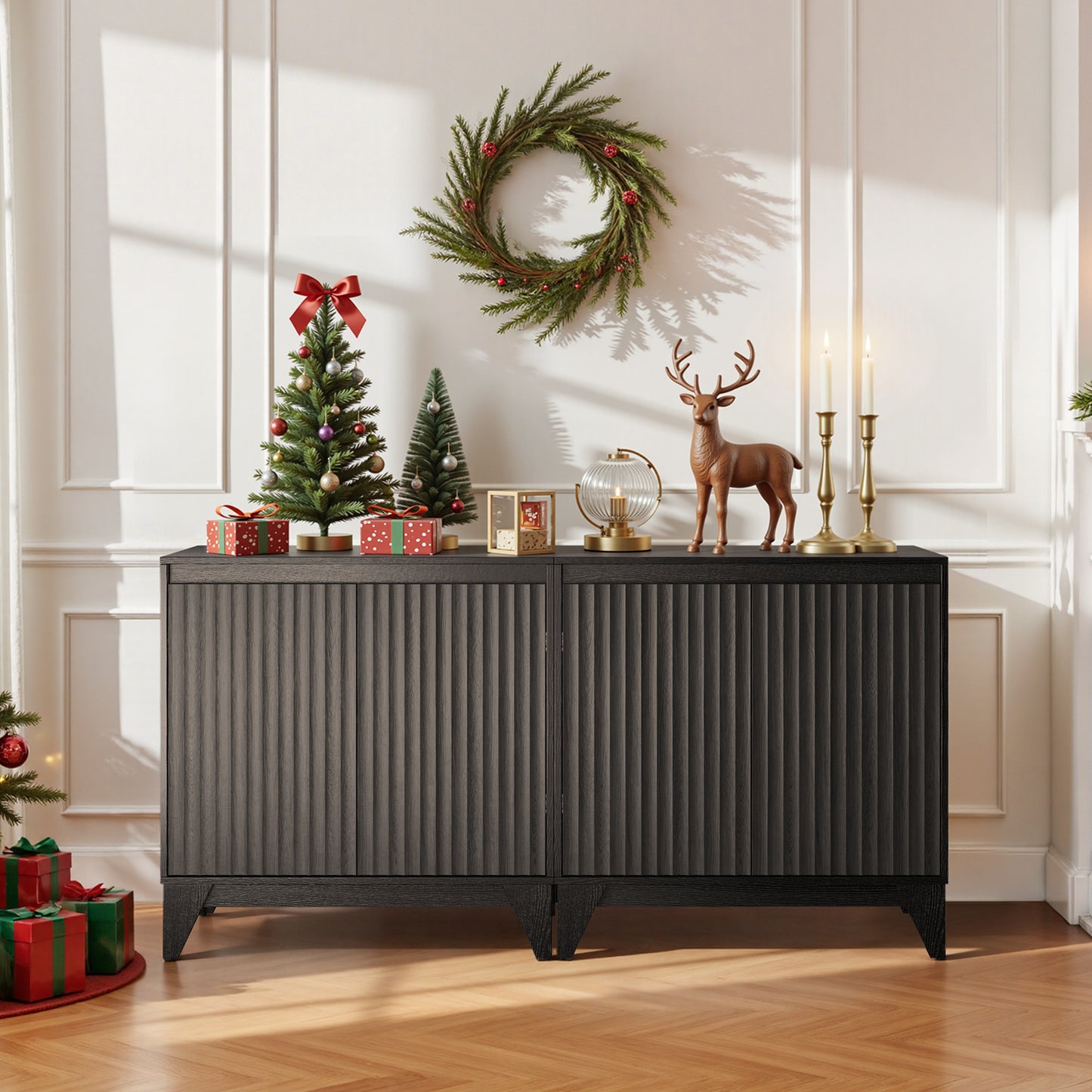 32" Tall 2 - Door Accent Cabinet With Adjustable Shelf