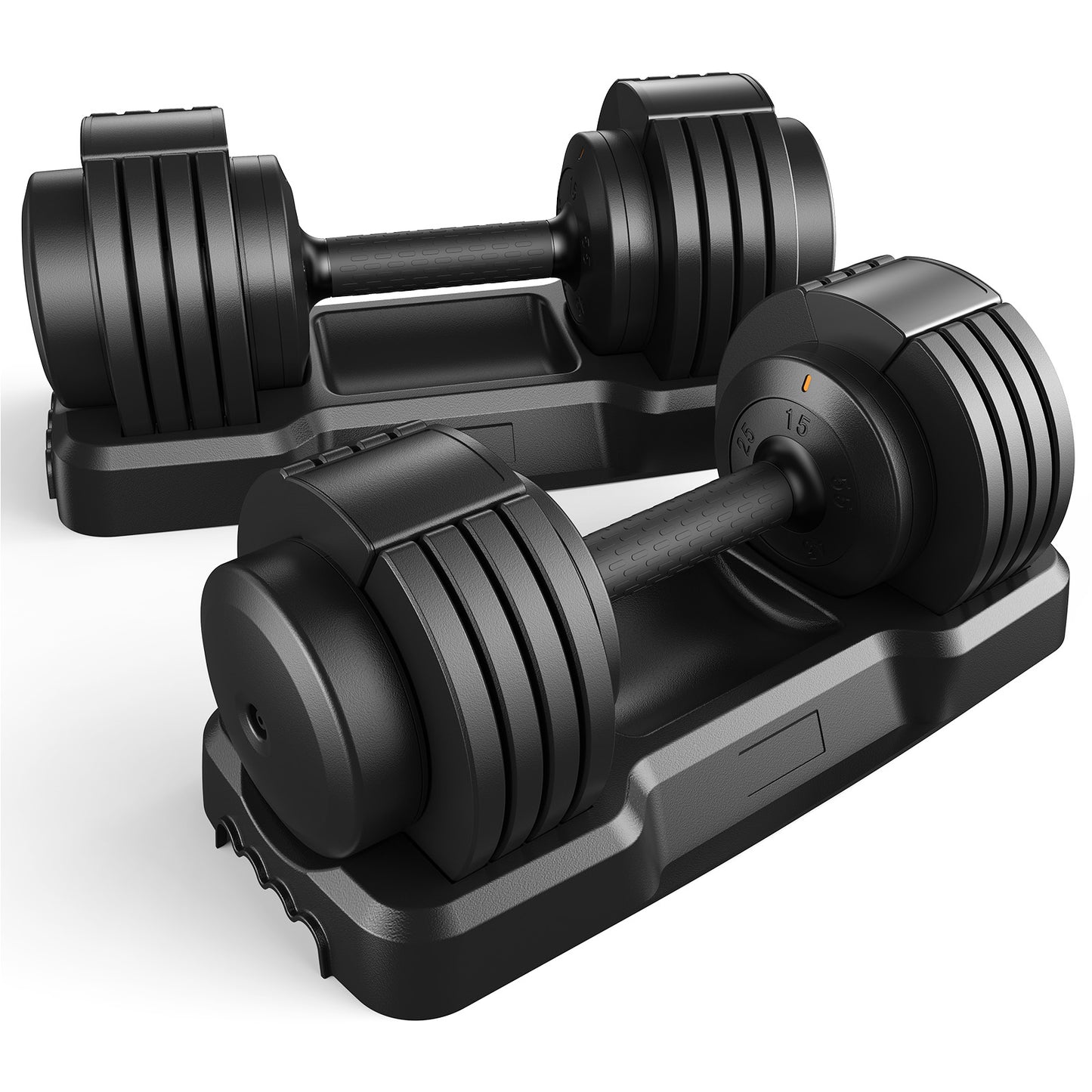 FED FITNESS 1 Pair 55LBS-Adjustable Dumbbell, Multiweight Options for Full Body Workout