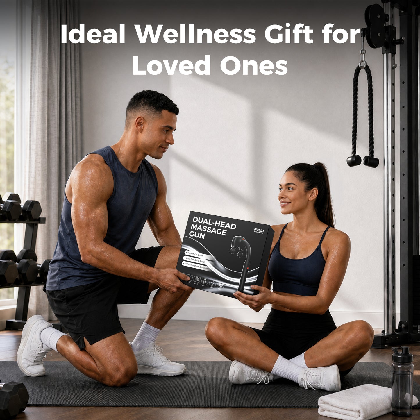 FED FITNESS Massage Gun, Deep Tissue Back Massage for Athletes for Pain Relief