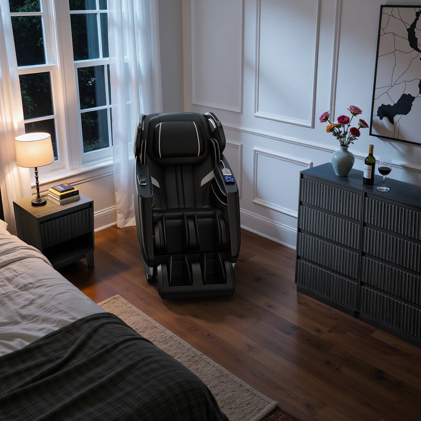 5-Drawer Dresser 27.5"W Single Dresser With Waveform Fluted Panel