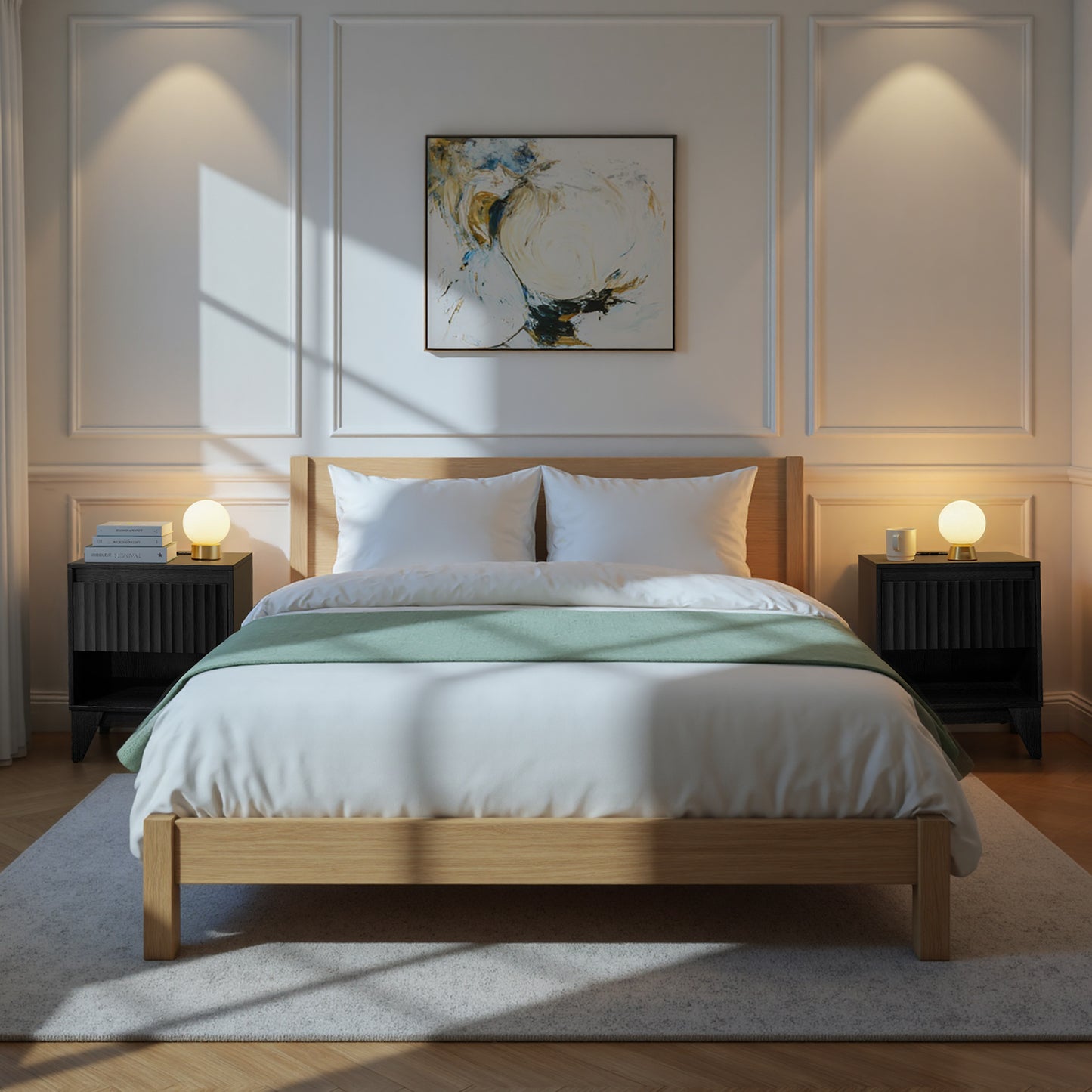 1 - Drawer Nightstand With Charging Station, Versatile Side Table With Storage