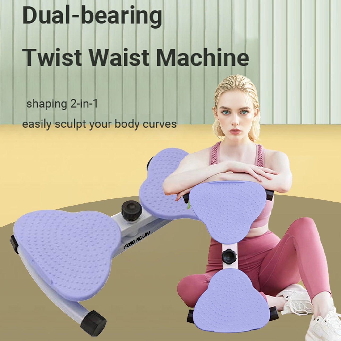 Exercise Twist Boards for Home Workout,Waist Twister Machine Exercise,Balance Board for Foot Massage and Weight Loss (Pink)
