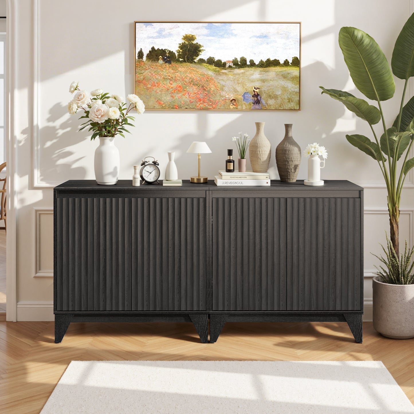 32" Tall 2 - Door Accent Cabinet With Adjustable Shelf