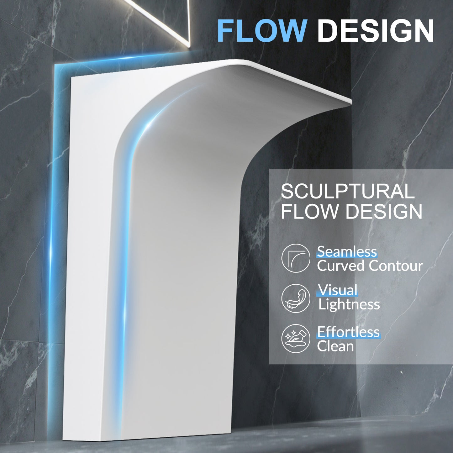 KOLIGEY 33.2'' Tall Solid Surface Pedestal Sink,White Bathroom Sink B607