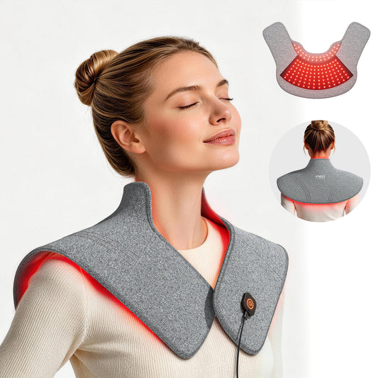 FED FITNESS Red Light Therapy Pad for Neck Shoulder, Wearable Near Infrared Light Wrap for Body