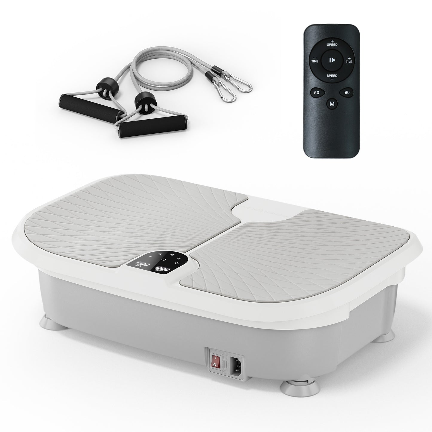 FEIERDUN Vibration Plate Exercise Machine, 400 LBS Capacity Vibration Plate for Lymphatic Drainage, Max Space for Whole-Body Workout & Relaxation at Home