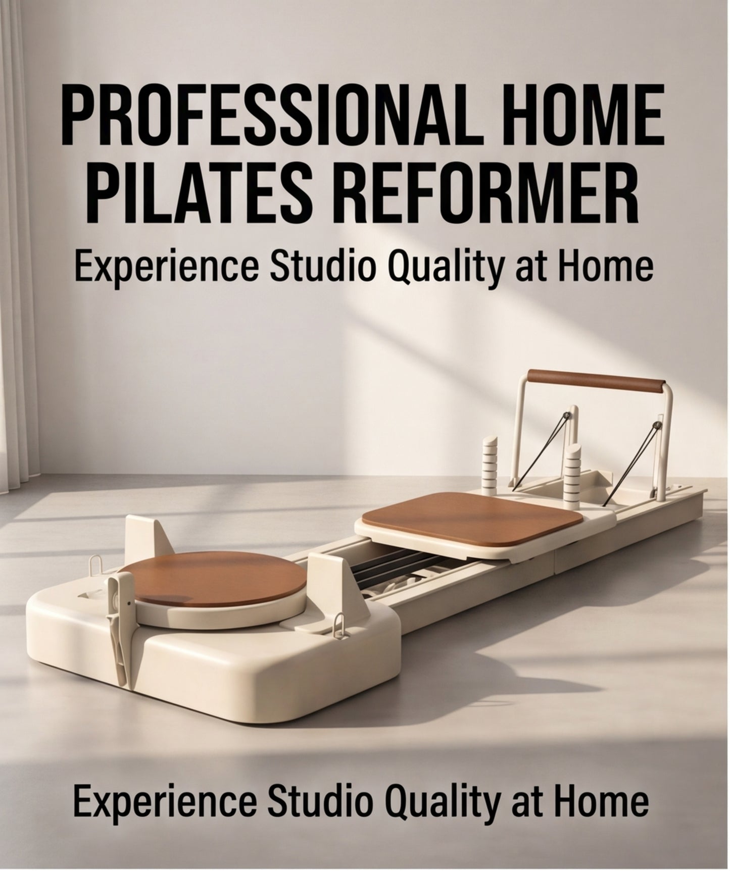 FED FITNESS Pilates Reformer Machine with Springs, Pilates Machines for Home Use and Studio, Pilates Equipment with Sitting Box, Jump Board and Accessories
