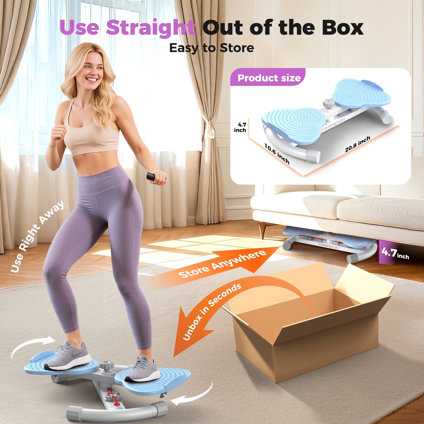 Exercise Twist Boards for Home Workout,Waist Twister Machine Exercise,Balance Board for Foot Massage and Weight Loss (Pink)