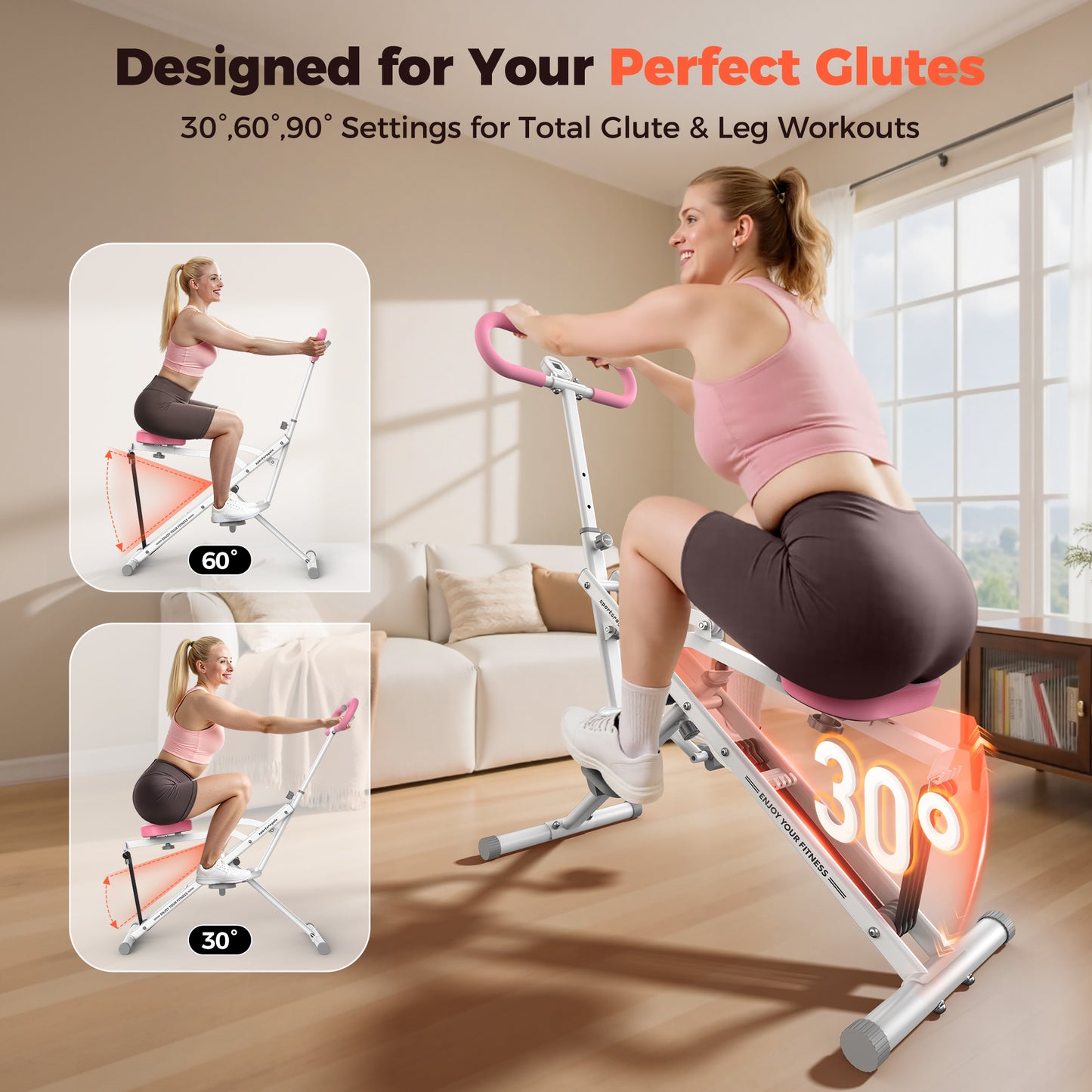 FLYBIRD Squat Machine-2 in 1 Squat Rowing Machine for Glutes Trainer & Leg Home Workout