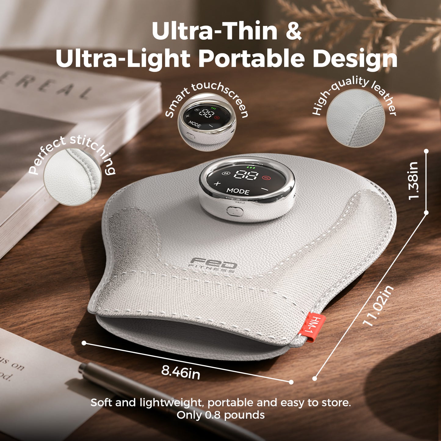 FED FITNESS Upgraded Hand Massager -with Heat & Compression for Arthritis and Carpal Tunnel Relief from Wrist to Palm and Finger