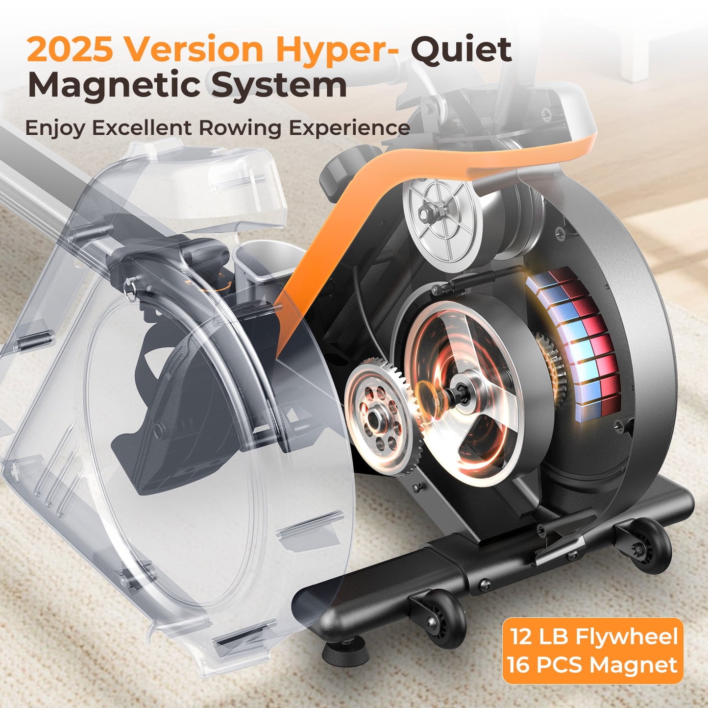 YOSUDA Magnetic Rowing Machine 350 LB Weight Capacity