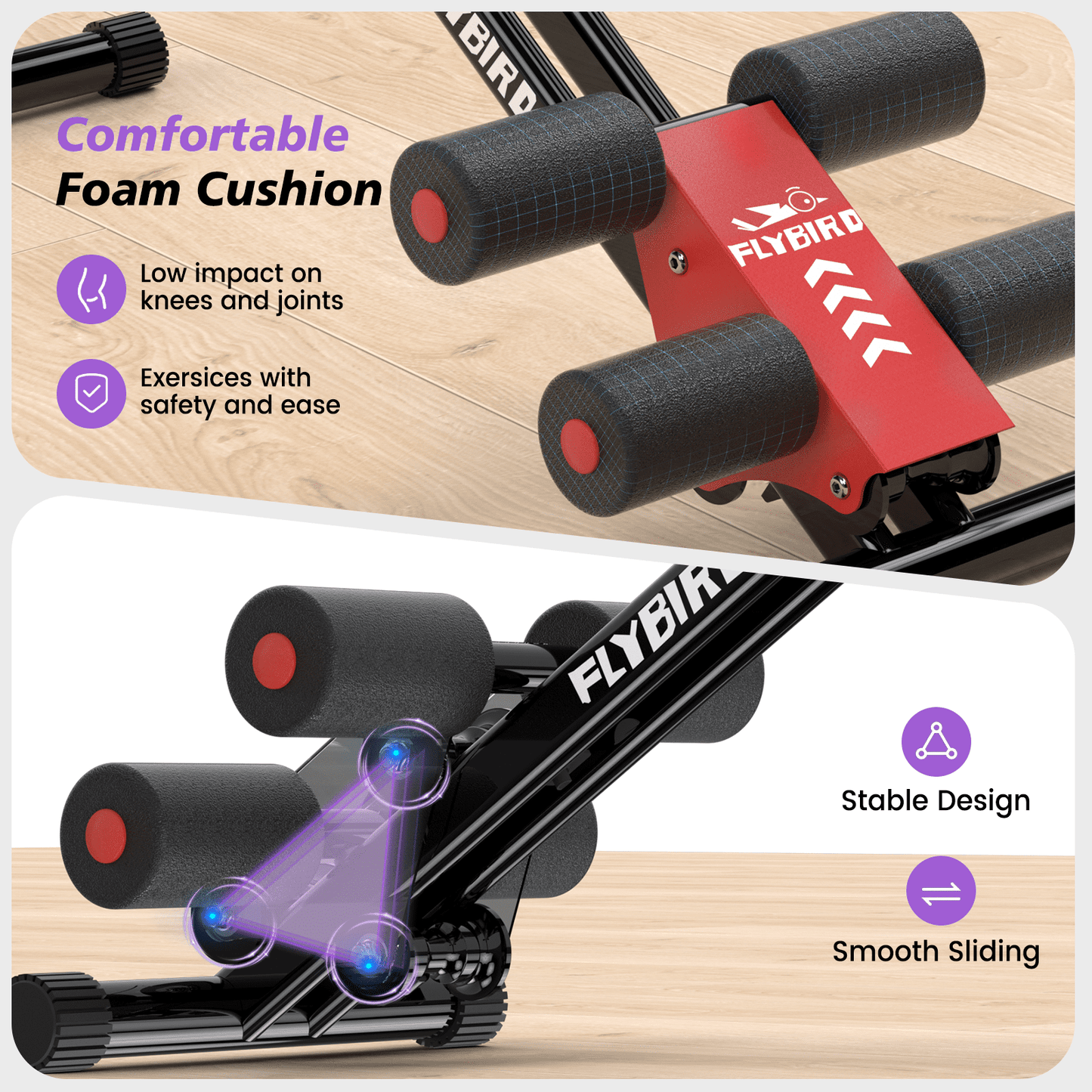 FLYBIRD Adjustable Ab Workout Equipment, Full Body Strength Training