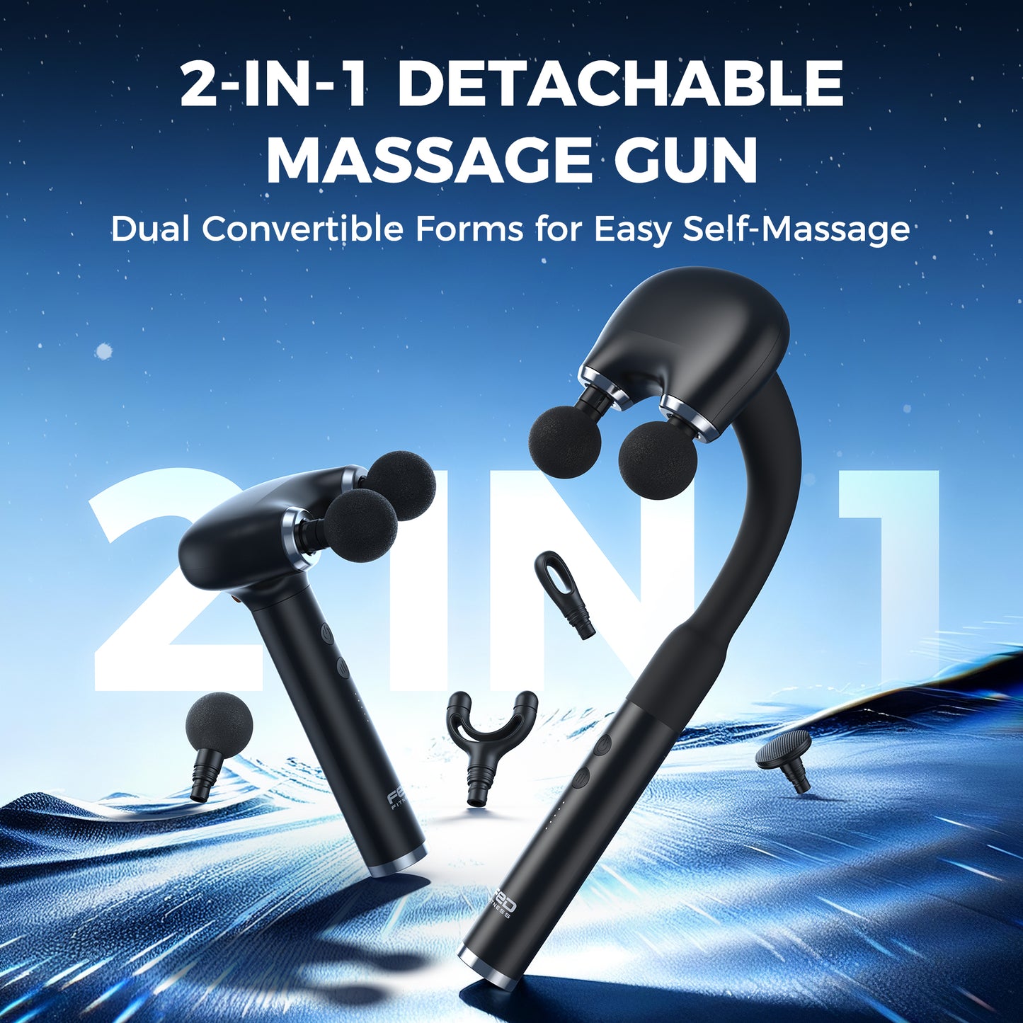 FED FITNESS Massage Gun, Deep Tissue Back Massage for Athletes for Pain Relief