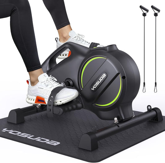 YOSUDA Under Desk Bike with 16-Level Magnetic Resistance, Mini Exercise Bike with Bluetooth App
