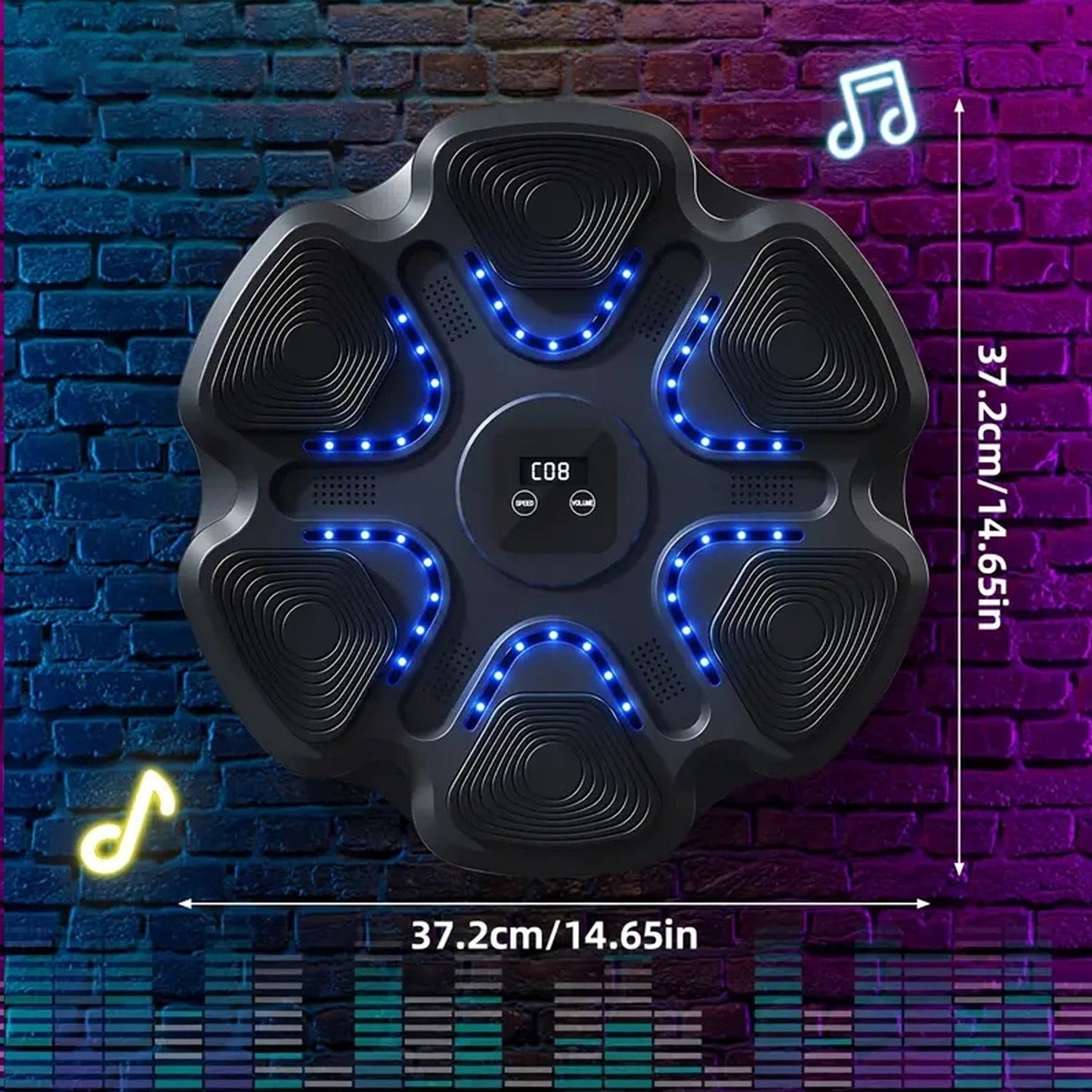 Wall-Mounted Smart Boxing Trainer with Music, Gloves, and Target Pads - Wireless-Enabled Fitness Equipment for Home & Gym