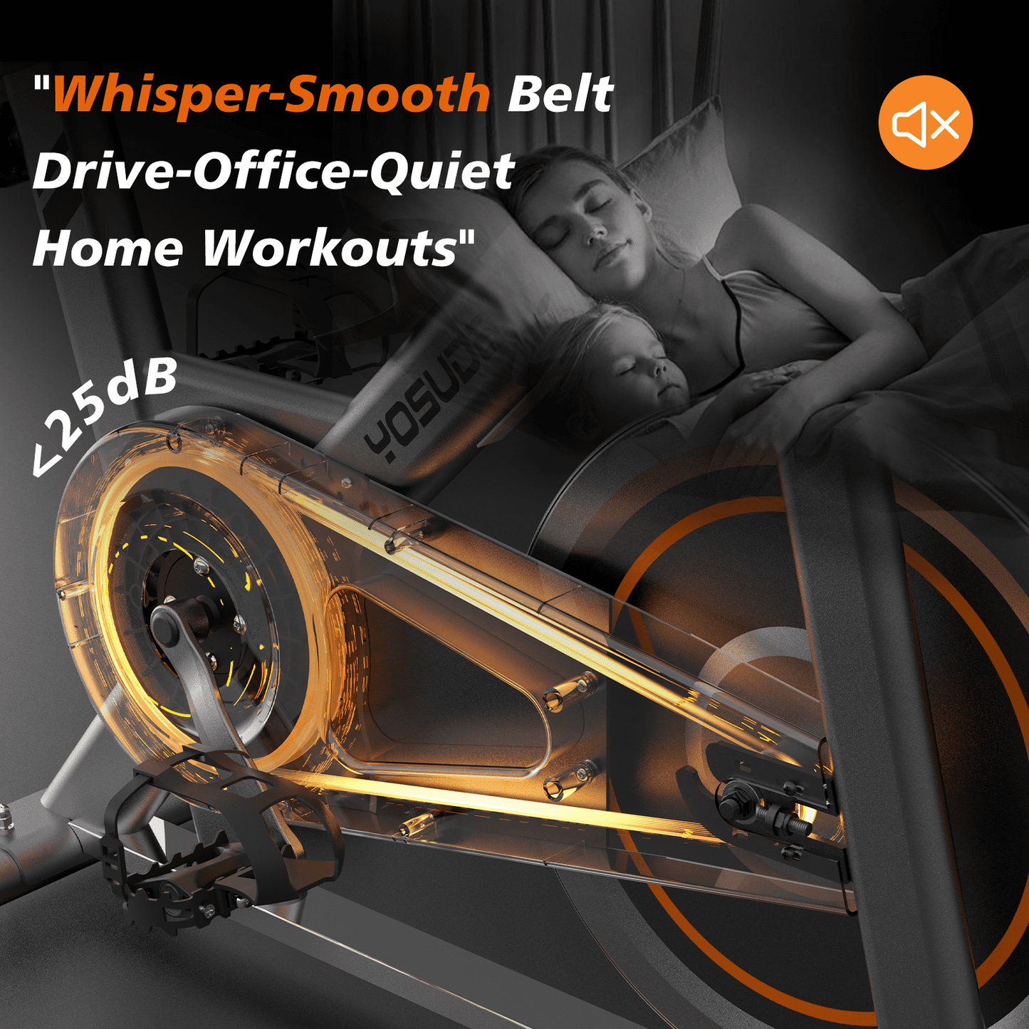 YOSUDA Exercise Bike Stationary Indoor Cycling Bike for Home 300 Lbs Weight Capacity