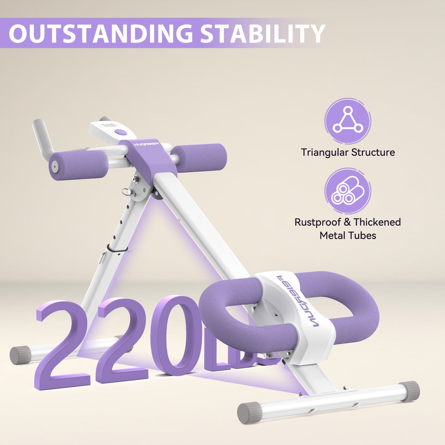 Foldable Ab Machine, Adjustable Ab Machine Full Body Workout for Home Gym, Core & Abdominal Trainer Fitness Equipment for Body Shaping with LCD Display