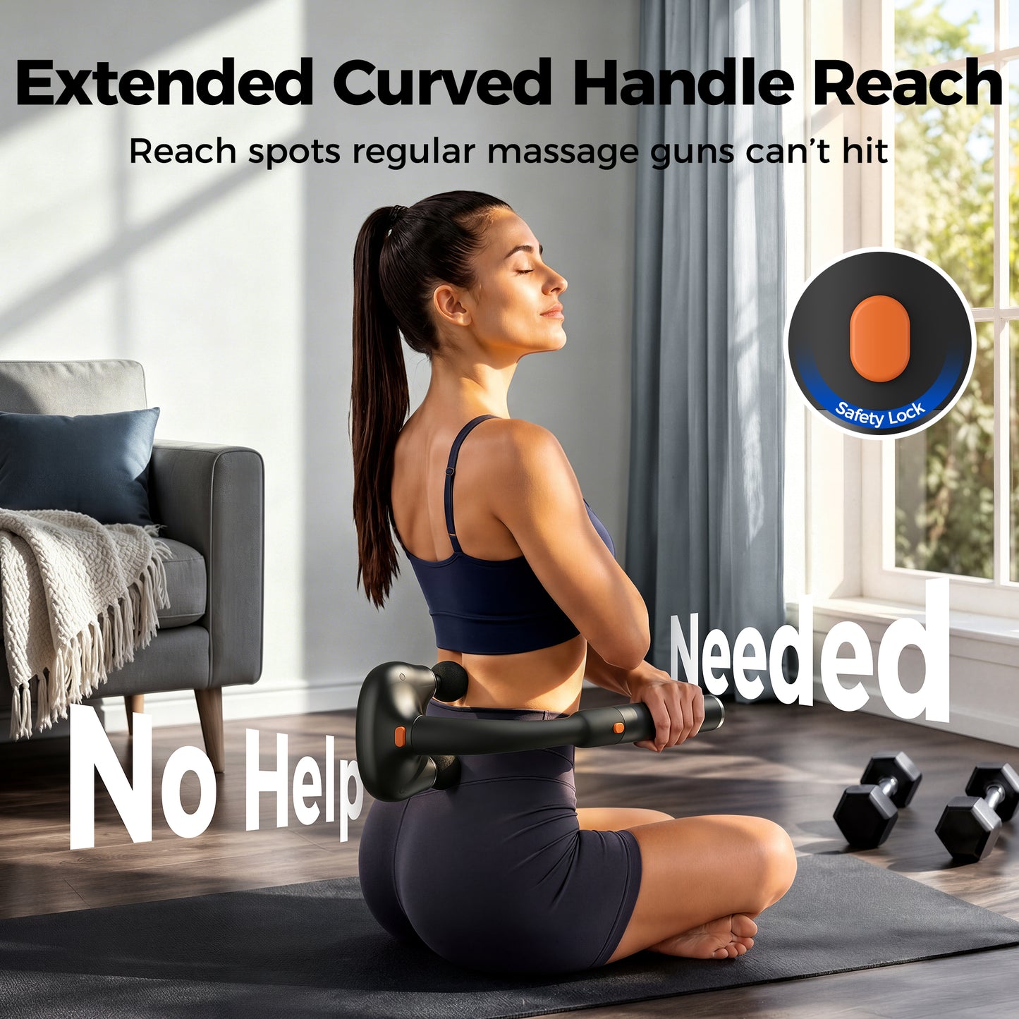 FED FITNESS Massage Gun, Deep Tissue Back Massage for Athletes for Pain Relief