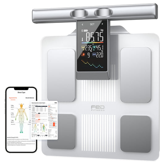 FED FITNESS Smart Scale for Body Weight,8-Electrode Body Composition Scale with BMI, Body Fat, Muscle Mass