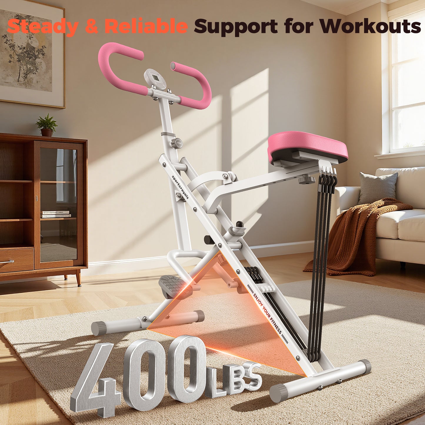 FLYBIRD Squat Machine-2 in 1 Squat Rowing Machine for Glutes Trainer & Leg Home Workout
